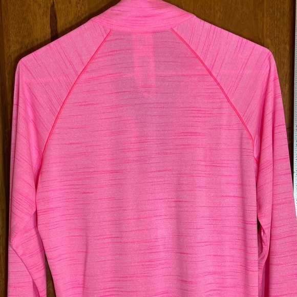 Under Armour Heat Gear Half Zip Pullover Heathered Pink Size M Long Sleeve Top - Picture 9 of 12
